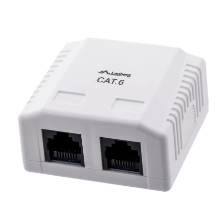 Lanberg outlet box RJ45 OU6-0002-W White