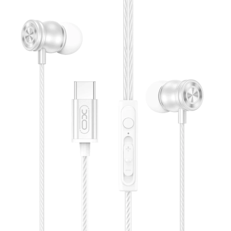 XO In-Ear Slušalice sa mikrofonom Type-C Music EP80 White